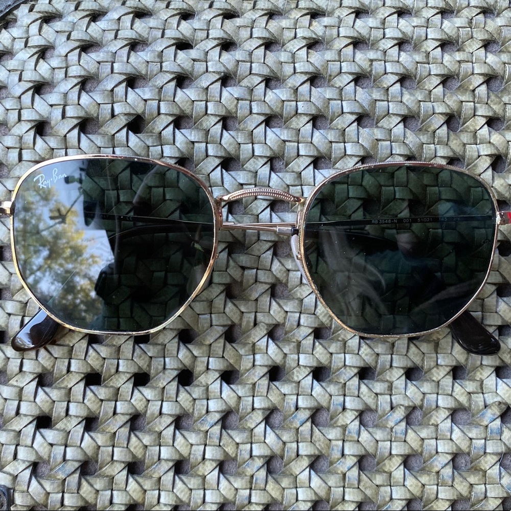 Rayban Hexagonal black sunglasses